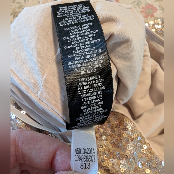 WHBM Gold Sequin Mini Dress Medium - Picture 8 of 8